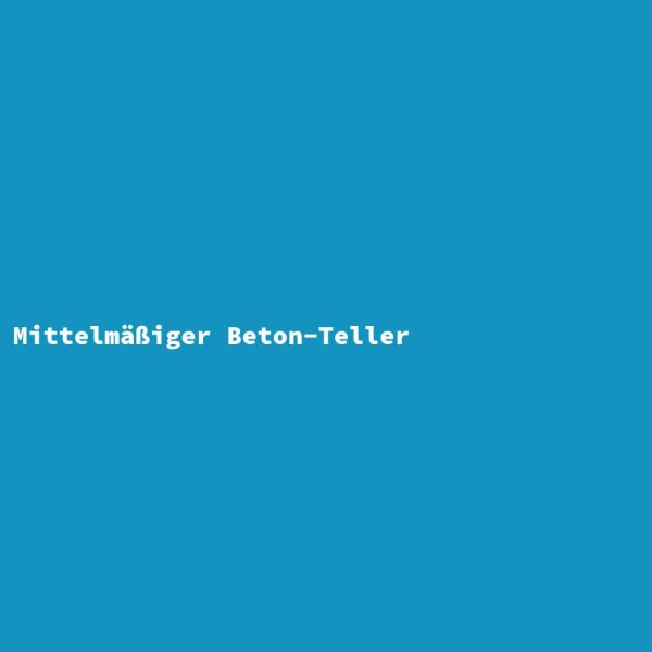 Mittelmäßiger Beton-Teller