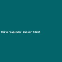 Hervorragender Wasser-Stuhl